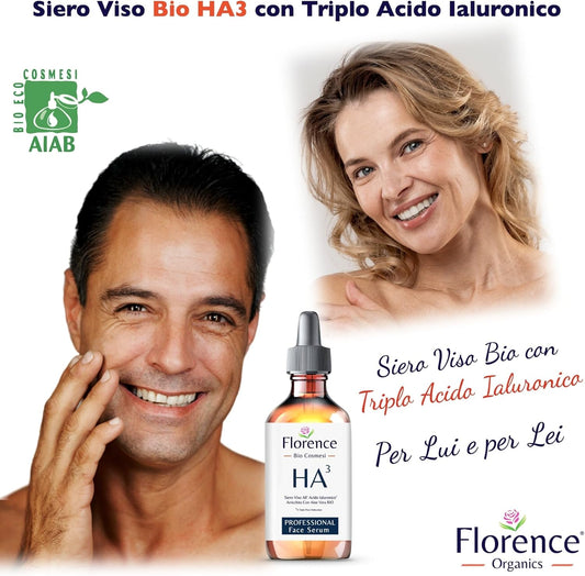 Bio Serum with Pure Hyaluronic Acid with 3 Molecular Weights, Vitamin C and Known Anti-Wrinkle and Anti-Aging Agents. Organic, Vegan, Moisturizing and Brightening - 60 ml