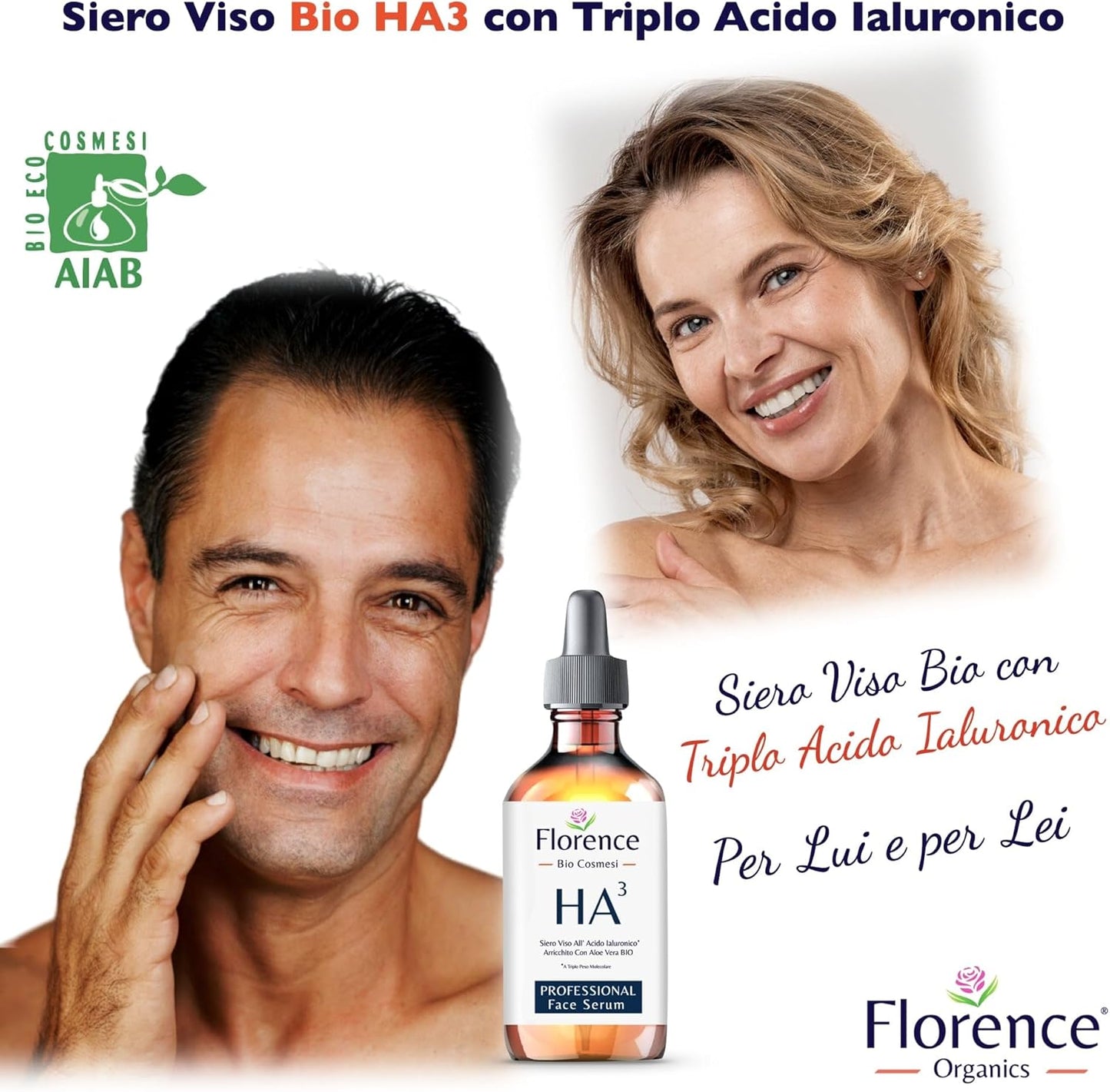 Bio Serum with Pure Hyaluronic Acid with 3 Molecular Weights, Vitamin C and Known Anti-Wrinkle and Anti-Aging Agents. Organic, Vegan, Moisturizing and Brightening - 60 ml